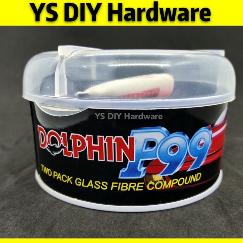 Dolphin P99 Fibre Compound/ทูแพ็คแก้ว Fibre Compound/Sime kereta/พุตตี้/สีโป๊วรถยนต์/Fibre Compound/