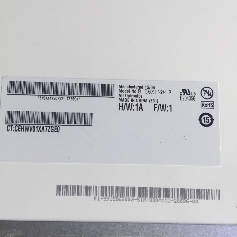 15.6" Laptop Matrix LED LCD Screen for HP Pavilion 15-P 762513-001 B156XTN04.3 WXGA HD 1366X768 40 P