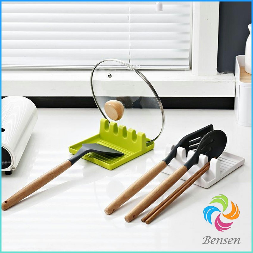 Bensen ที่วางช้อนซุป ที่ครอบหม้อ ที่ใส่พลาสติก อเนกประสงค์ Kitchen shelf