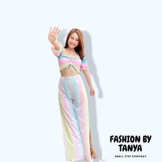 FASHION BY TANYAกางเกงแหวกข้าง กางเกงผ่าข้างขายาว ผูกเอว ผ้าพริ้วใส่สบายงานสวยมากๆแบบมีเชือกผูกเอว  ผ้าพริ้วใส่สบายงานสว