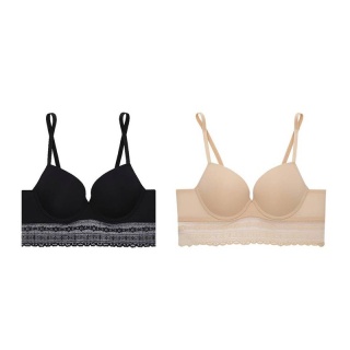 Sabina เสื้อชั้นใน (Set 2 ชิ้น) (มีโครง) Habpy Lady รหัส SBXH3600CD+SBXH3600BK สีเนื้อเข้ม/ดำ