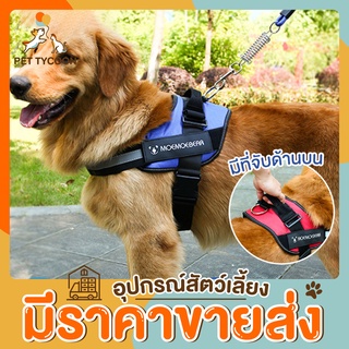 [🔥ขายส่ง] Pet Tycoon สายรัดอกสุนัข สุนัขใหญ่ เสื้อกั๊กสุนัข ปรับขนาดได้ มีแถบท้อนแสง