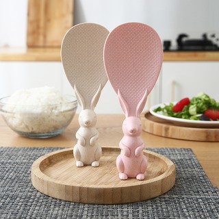 Ainakids  ทัพพีตักข้าว ทัพพีรูปกระต่าย ตัวทัพพีออกแบบมาให้ตั้งได้ รุ่น 5363