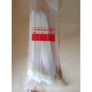 เคเบิ้ลไทร์ สีขาว/สีดำถุง100 เส้น ยาว 4 นิ้ว 6นิ้ว 8นิ้ว 10นิ้ว (Cable Tie) : สายรัดสายไฟหรือสายรัดสายสัญญาณ