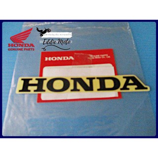 HONDA WING (80 mm.) STICKER "BLACK" &amp; "GOLD" "GENUINE PARTS"  // สติ๊กเกอร์ สีดำพื้นทอง ขนาด 80 มม. สินค้าคุณภาพดี