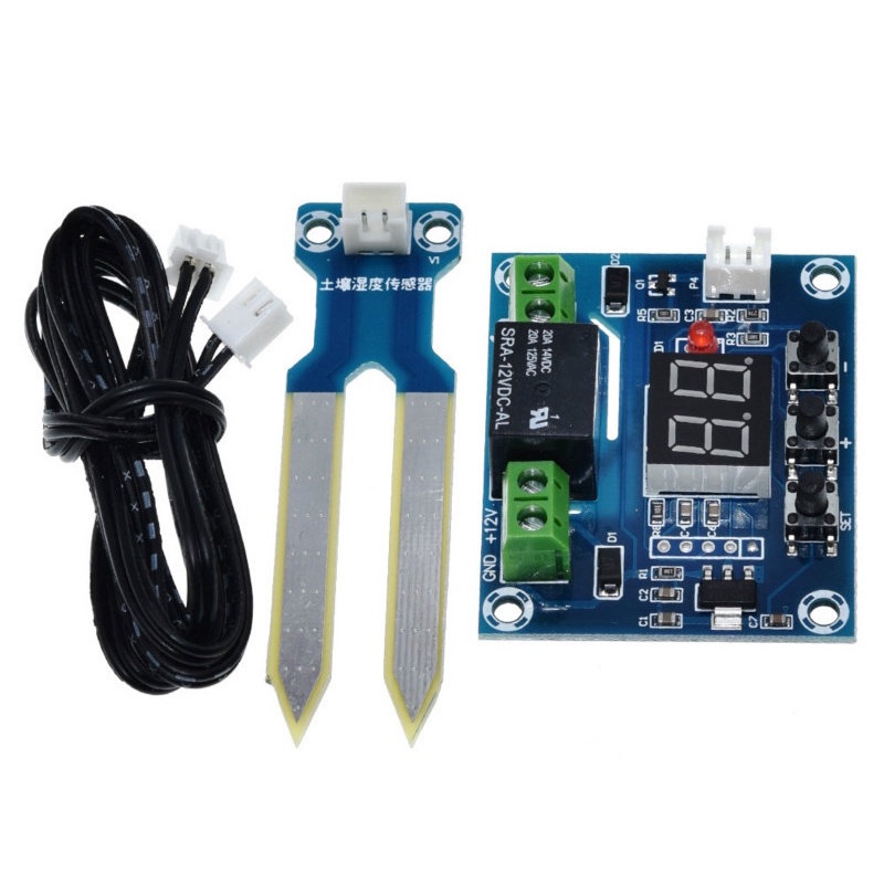 XH-M214 ความชื้นเซ็นเซอร์ดินโมดูล 20-99% RH ควบคุมอัตโนมัติชลประทานระบบคอมพิวเตอร์สีแดงดิจิตอลจอแสดง