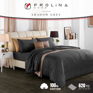 Frolina ปลอกหมอนหนุน ระบายอากาศได้ดี นุ่ม ลื่น ดุจปุยฝ้าย ขนาด 20x30 นิ้ว รุ่น Moderna 620 Thread Count สีพื้น - มี 6 สี