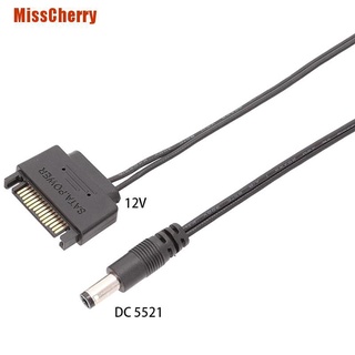 (Misscherry) สายเคเบิ้ลพาวเวอร์ซัพพลาย Sata Male To Dc 5.5x2.1 มม. 12v Sata is Dc 20 ซม. 1