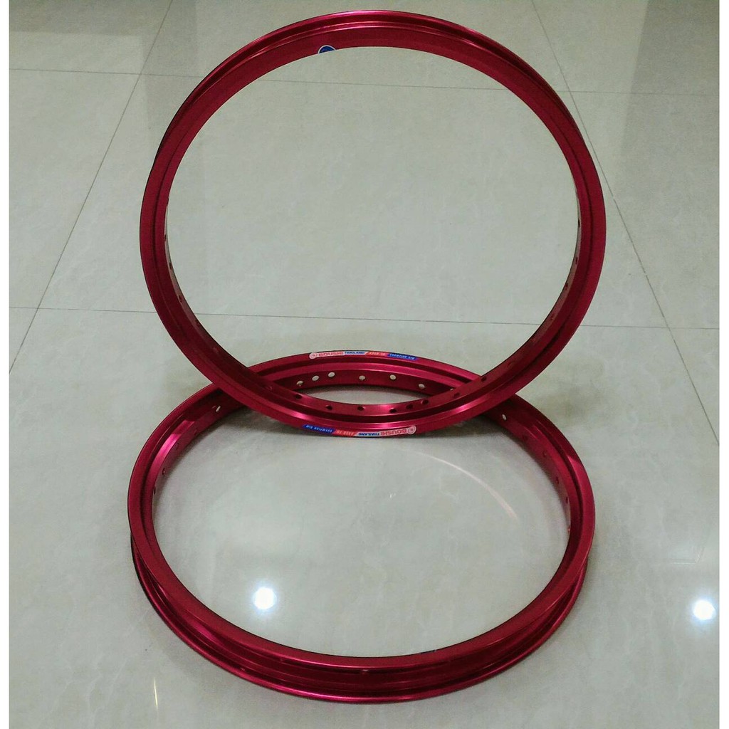 ล้อสี(อาร์กอน1คู่) BOUSHI ThaiLand Champion rim สวยทน ขนาดขอบล้อ 1.40x17และ1.20X17 ใส่กับรถมอเตอร์ไซค์