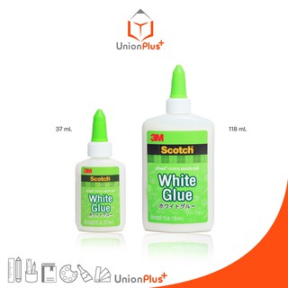 3M SCOTCH สก๊อตช์® กาวขาวอเนกประสงค์เกรดพรีเมี่ยม ติดแน่น แห้งเร็ว 3เอ็ม WHITE GLUE 37ml. /118ml.