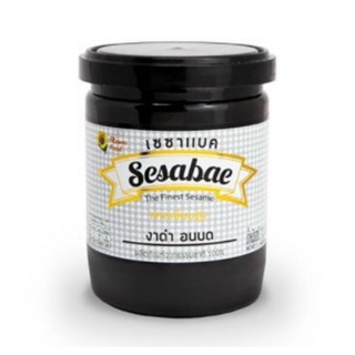 เซซาแบค งาดำอบบด รสธรรมชาติ ขนาด 250 กรัม Sesabak Roasted Black Sesame Powder Natural Flavor Size 250 g.