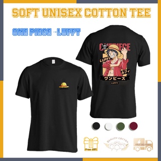 【พร้อมส่ง】เสื้อยืดคอกลม แขนสั้น ผ้าฝ้าย ลาย One Piece Luffy พลัสไซซ์ M-5XL สําหรับผู้ชาย ผู้หญิง 01