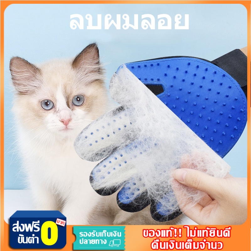 อุปกรณ์แปรงขนแมว แปรงขนสุนัข หวีขนแมว หวีขนสุนัข ถุงมือรูดขนสัตว์ ช่วยกำจัดขนส่วนเกิน หวีแมว กรูมมิ่ง ถุงมือแปรงขนสัตว์