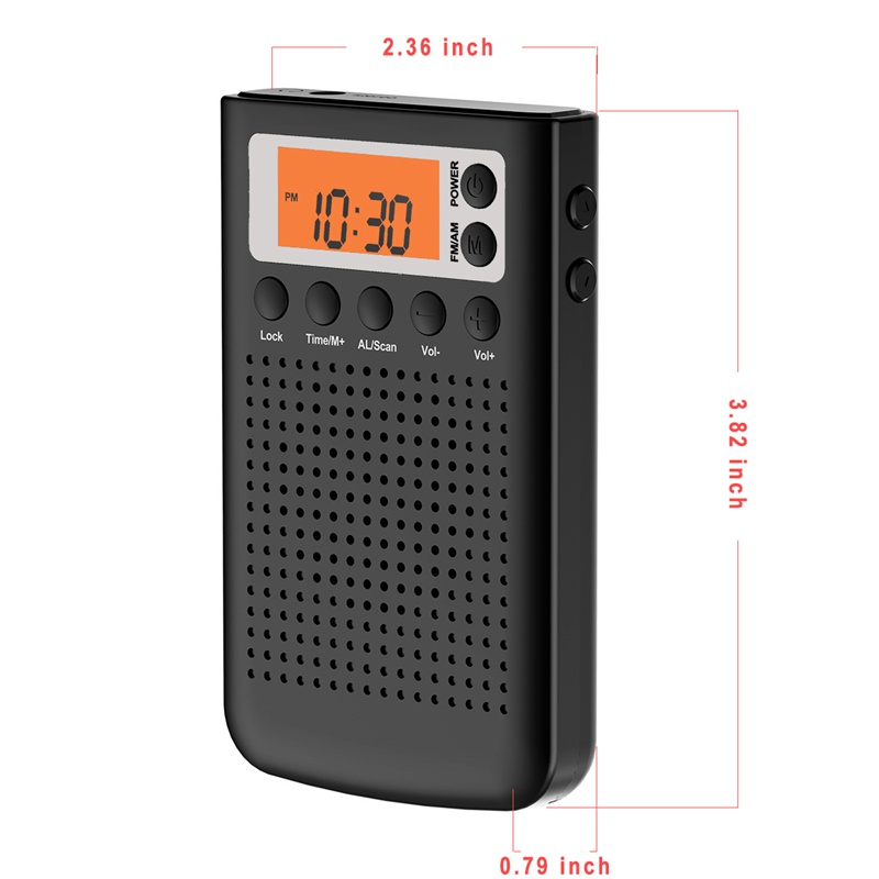 FM/AM Radio Digital Mini Portable Stereo Hearing Radio for The Elderly