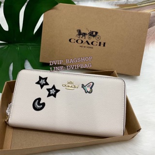 COACH 28396 ZIP LONG WALLET แท้💯% OUTLET