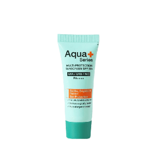 AquaPlus Multi-Protection Sunscreen SPF50+/PA++++ 5 ml. ครีมกันแดดหน้า ลดเลือนจุดด่างดำ ปกป้องรังสี UVA/UVB/NIR