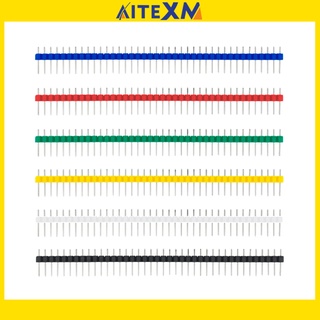 1X40 Single Row Male 2.54 อุปกรณ์เชื่อมต่อสายเคเบิ้ล 10 ชิ้นสําหรับ Arduino สีขาว / สีดํา / สีแดง / น้ําเงิน / เขียว / เหลือง