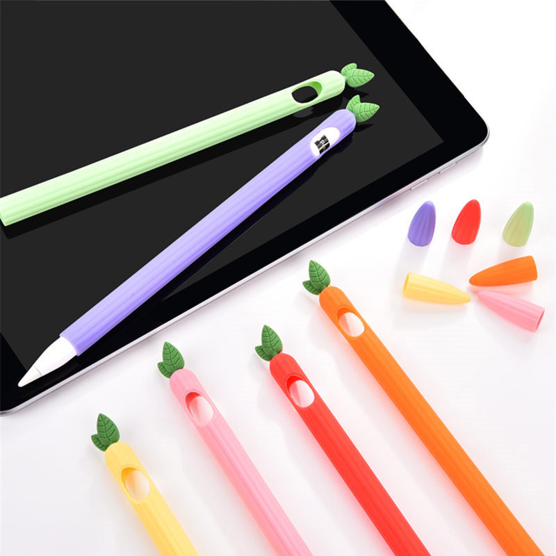 เคสซิลิโคนสำหรับปากกา iPad ลายใบไม้ กันฝุ่น กันรอยขีดข่วน สำหรับ Apple pencil gen 1/2 Case