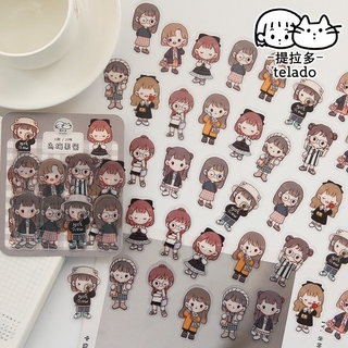 Telado สติกเกอร์ ลายการ์ตูน Jam Girl กันน้ํา Diy สําหรับติดตกแต่ง 40 ชิ้น ต่อถุง