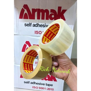 Armak Tape 100% เทปขุ่น เทปใส ยี่ห้อ Armak แท้! เหนียว  ติดแน่น ทนทาน ชนิด 40 ไมครอน หน้ากว้าง 2 นิ้ว ยาว 100 หลาเต็ม