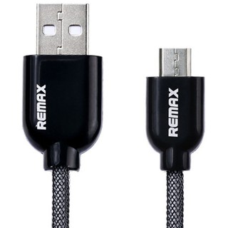 Remax Quick Charge &amp; Data Cable สายชาร์จ Samsung/Android (สายถัก) (สีดำ)