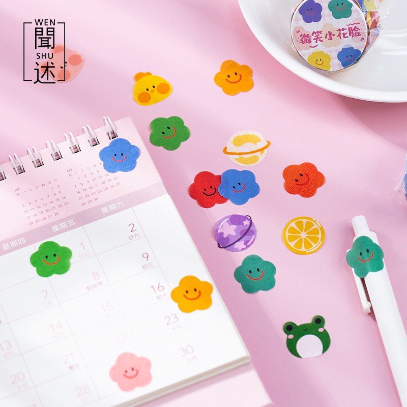 <พร้อมส่ง> รวม32ลาย🌈 สติ๊กเกอร์ม้วน 100ดวง มุ้งมิ้ง✨ น่ารัก สติ๊กเกอร์ตกแต่ง, เคื่องเขียน, เทปวาชิ