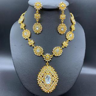 Fashion necklace Thai Vintage jewelry Bridals necklace earrings sets