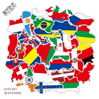 CAMPING STICKER COUNTRY ธงชาติ ประเทศ แผนที่ USA CHINA stick…