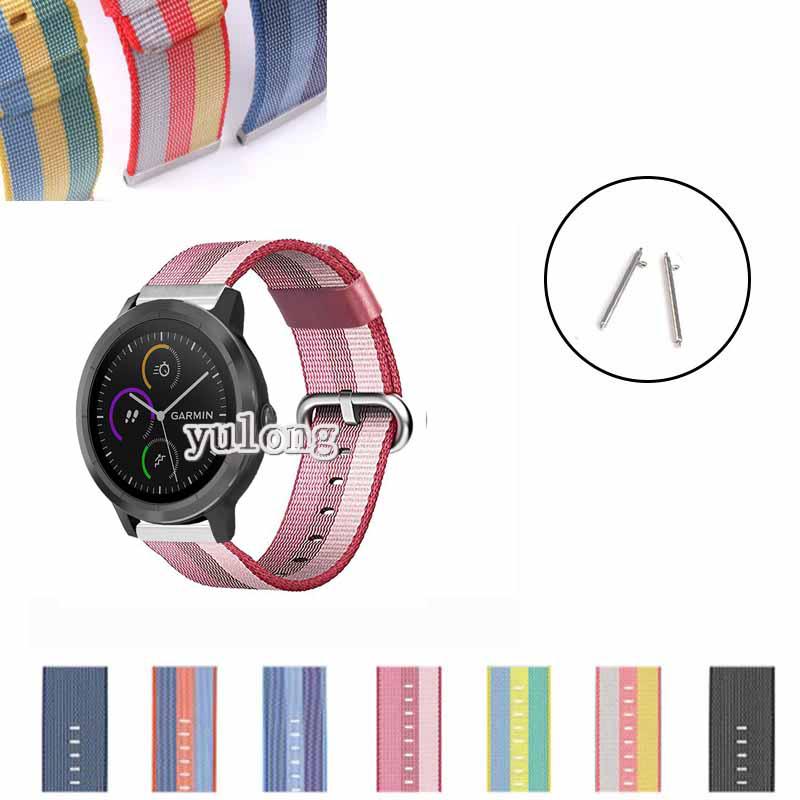 สายนาฬิกาไนลอนสายนาฬิกาข้อมือไนล่อนสําหรับ Garmin Vivoactive 3 Music