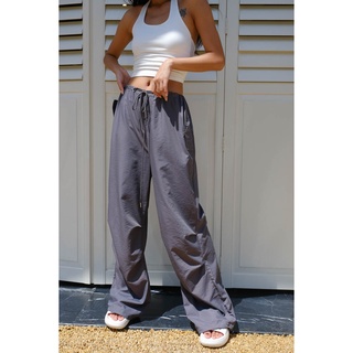 ⚡ Slate Grey Cargo Pants ⚡กางเกงคาร์โก้ สีเทา ผูกเอว  _Gioia.991  ( #gii459 )