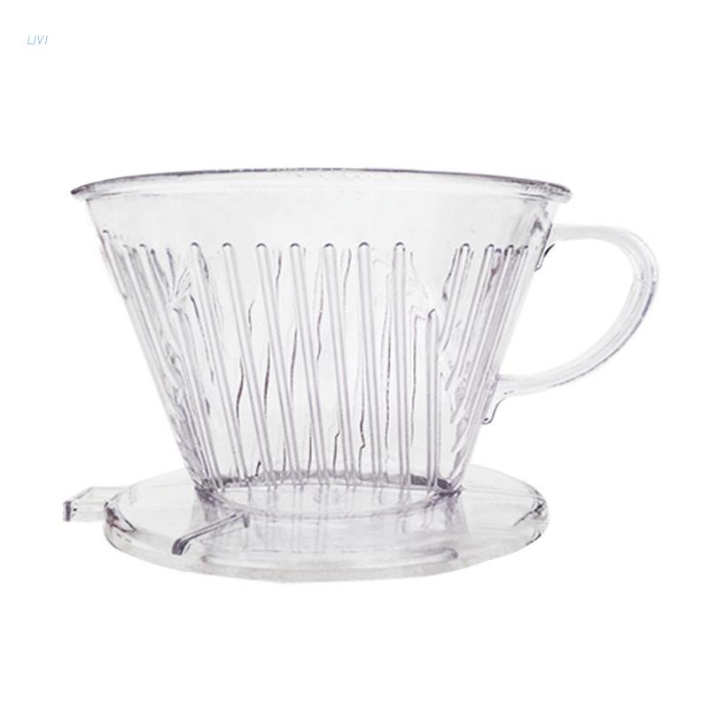 LIVI Hand Brewed Reusable Coffee Filter Cup Dripper Cone Shape Coffee Maker Practical Pour Over Serving Mug Cafe Filters