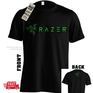 [S-5XL] เสื้อยืด แบบนิ่ม พิมพ์ลาย Razer แฟชั่นฤดูร้อน สําหรับผู้ชาย