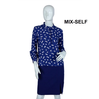 Mix-Self เสื้อเบลาส์พิมพ์ลวดลายดอกไม้ รุ่น FB89844