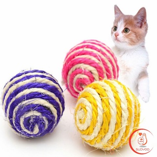 ฝนกรงเล็บ พร้อมส่งคละสี ลูกบอลพันด้วยเชือก ของเล่นแมว  Cat toy ball