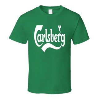 T-shirt  เสื้อยืดแขนสั้น ผ้าฝ้าย พิมพ์ลาย Carlsberg Beer Drink Alcohol สําหรับผู้ชายS-5XL