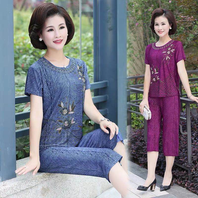 ลด 50% ใส่โค้ด INCLZ12 ชุดเซตเสื้อและกางเกง สำหรับวัยกลางคน และผู้สูงอายุ เรียบหรู ดูแพง ใส่สบาย มี 6 สีให้เลือก