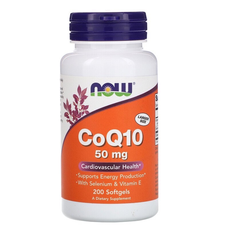 💁‍♀️Pre-Order🇺🇸 Now Foods, CoQ10, 50 mg, 200 Softgels