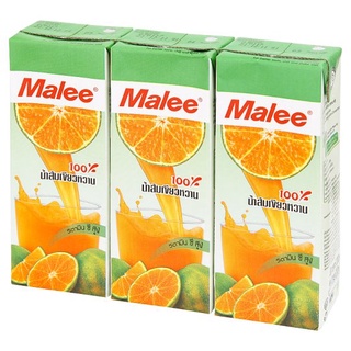 ถูกที่สุด✅ มาลี น้ำส้มเขียวหวาน 100% 200มล. x 3 กล่อง Malee 100% Tangerine Orange Juice 200ml x 3pcs