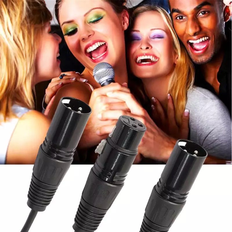 3-PIN XLR หญิงแจ็ค DUAL 2 เสียบชาย Y Splitter สายเคเบิลอะแดปเตอร์ 1ft 3P XLR สายไฟสายไฟสำหรับไมโครโฟน