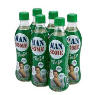 MANSOME แมนซั่ม สูตรผสมใยอาหาร แอล-คาร์นิทีนและซิงค์ ขนาด 450ml ยกแพ็ค 6ขวด เครื่องดื่มน้ำองุ่นขาว FIBER L-CARNITINE ZIN