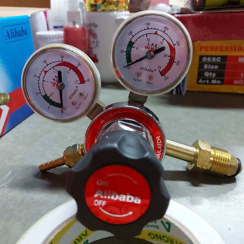 Alibaba ll เกจวัดแรงดันแก๊ส LPG แอลพีจี Pressure Regulator L.P.G. เกจแก๊สหุงต้ม