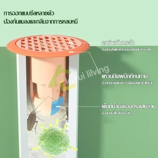 Ecoco ชุดฝาปิดท่อระบายน้ำ ดักจับสิ่งสกปก ที่กรองเศษอาหาร ที่กรองเศษขยะ ป้องกันเศษอาหารอุดตัน กันกลิ่นเหม็น ที่ปิดท่อน้ำ