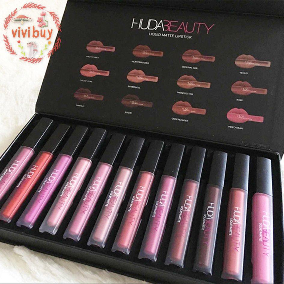 Cod Huda ลิปสติกลิปกลอสเพิ่มความชุ่มชื้นติดทนนาน 12 ชิ้น - vivibuy.th ...