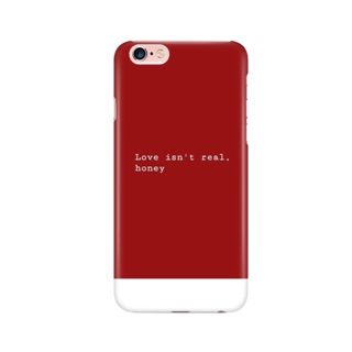 เคสโทรศัพท์สีแดงขาว ทูโทน Love isnt real, honey.