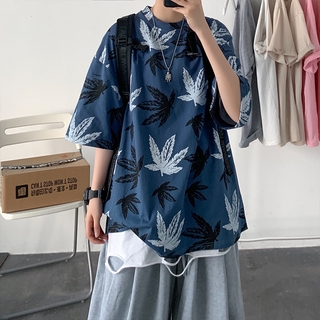 SUNDAY2020🎀 เสื้อยืดลายใบไม้ 🥦ใส่แล้วสบายตา อยากไปเล่นน้ำทะเล 🚀