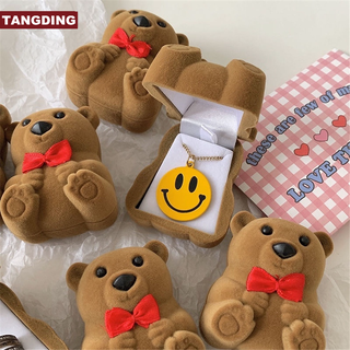 【COD Tangding】กล่องของขวัญ กล่องเครื่องประดับ ต่างหู แหวน กํามะหยี่ ขนาดเล็ก น่ารัก สไตล์วินเทจ