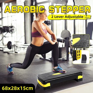 แท่นสเต็ปแอโรบิค ปรับความสูงได้ Aerobic Step สเต็ปเปอร์ Stepper แท่นสเต็ปสำหรับเล่นแอโรบิค ออกกำลังกายที่บ้าน #20715