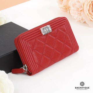 CHANEL ZIPPY MEDIUM BOY RED CAVAIR SHW