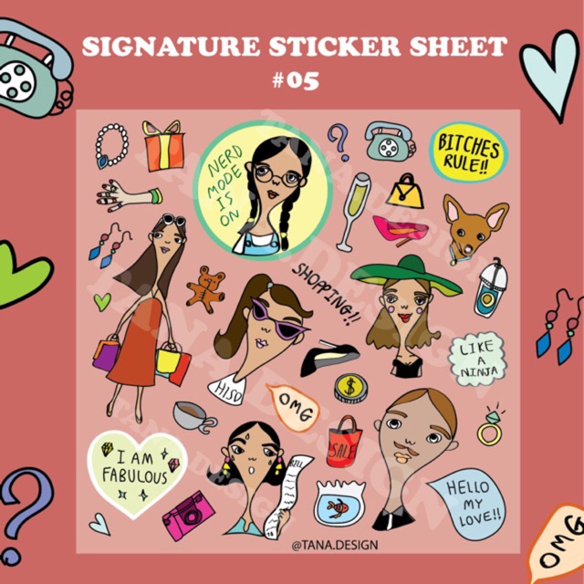 จัดส่งสินค้าอีกครั้งวันที่24/09/69[Tana.design] Sticker diecut no.05