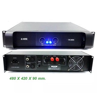 A-ONE Professional poweramplifier เพาเวอร์แอมป์ 450W+450W เครื่องขยายเสียง รุ่น PA-6000